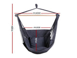 Gardeon Hammock Chair Outdoor Camping Hanging Hammocks Cushion Pillow Grey HM-CHAIR-PILLOW-GREY