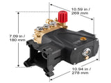 Pressure Pump, 1" Shaft Horizontal Triplex Plunger, 4000 PSI, 4.0GPM, Replacement Power V952-HZQZB4GPM1INPDKZMV0