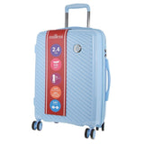 Pierre Cardin Inspired Milleni Cabin Luggage Bag Travel Carry On Suitcase 54cm - Blue V563-MONACO-CABIN-BLUE