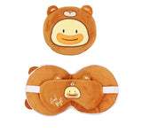 2-in-1 Convertible Eye Mask & Travel Neck Pillow Set - Plush Fabric with Snap Closure V888-ELOSUNG35239