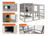 Samland Large Indoor & Outdoor Wooden Cat Enclosure with Sleeping House & Climbing Platforms V1060-DCT2513