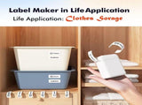 3 Rolls Bluetooth Thermal Label Printer, Portable Wireless Sticker Maker with Smart APP 40 Fonts for V1237-ZY-924-096