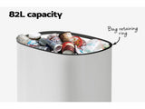 Devanti 82L Motion Sensor Bin Rubbish Automatic White SB-82L-S24-WH