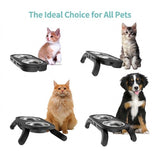 Adjustable Height Pet Food Bowl with Stainless Steel Double Bowls, Ergonomic Raised Cat Feeder for V1341-ZY-SVQS3765-GREY