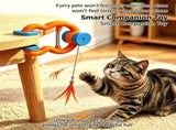 Interactive Door Clip Cat Toy with Bouncy Spring and Replaceable Teaser Tail Self-Play Entertainer V1341-ZY-JW7XP3JB-ORANGE