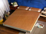 Home Textile Rattan Mat Grid Fitted Sheet Set Summer Cool Bed Cover V1294-YM0901-JY22472-09