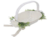 Flower Girl Basket Romantic Elegant Lightweight Hand Woven Wedding Flower Basket for Bride 5799 V1294-YM0901-3115240063712