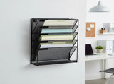 Wall Mount 6 Pocket Hanging File Sorter Organizer Folder Holder Rack Storage V63-822681