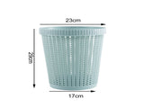 Pulling Bag Trash Can Imitation Rattan Round Plastic Garbage Bin Home Coverless Trash Storage Basket V1294-YM0716-3117220138911