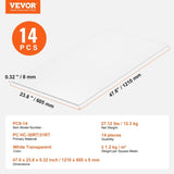 VEVOR 14 Pack Polycarbonate Greenhouse Panels 2' X 4' X 0.32'' Roof Sheets V952-SLWDBBSTM4FT0X55VV0