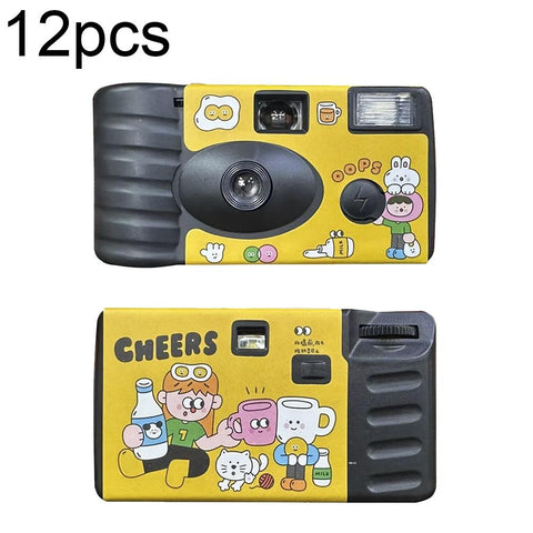 12 Retro Film Camera Waterproof Cartoon Stickers - No Camera V562-8001743060DBT