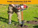 3PCS Auger Extension Bits Set, Including 7.7", 11.4", 19.3", Metal 3/4" Shaft Earth Auger V1192-AZ-W-18527