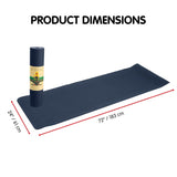 Powertrain TPE Yoga Pilates Exercise Mat 6mm - Dark Blue YM-TPE-SC-DBU