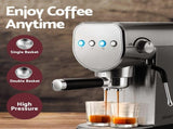 Devanti K7 Cordless Stick Vacuum Cleaner plus Coffee Maker Machine Espresso VAC-K7-GD-CM-03-SS