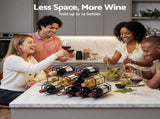 Artiss Wine Rack Metal 12 Bottle No Assembly Required Black WINE-RACK-12B-MET-BK