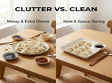 Sauce Separated, 2026 New Plastic Dumplings with Sauce Compartment, Upgrade Dumpling V1258-DP02-C-2506