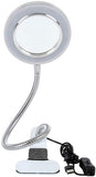 Lighting LED 8X Magnifying Lamp with Metal Clamp 360&deg Flexible Gooseneck and USB Plug Design for V178-91983
