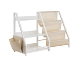 3-Tier Kids Bookshelf & Toy Storage Organizer with Sling Book Rack and Storage Bag For Toddler, Kids V767-VVR-ETCWJJDJS314YWJPR001V0