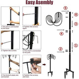 Garden Hose Holder Hanger Storage Reel Freestanding Metal Water Hose Stand Heavy Duty Rack V1370-AZ4-01678
