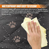600D Dog Bench Car Seat Cover, Waterproof Non-Slip Pet Backseat Protector for Cars, SUVs and Trucks, V1189-LC-AMZ-00156