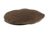 DENTS Abraham Moon Tweed Flat Cap Wool Ivy Hat Driving Cabbie Quilted - Chestnut V563-DENTS-1-3038-CHESTNUT-L
