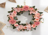 Artificial Peony Hydrangea Flower Wreath 13.4 Inch Spring Summer Artificial Wreath for Front Door V1294-YM0901-210309XY11-5