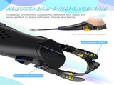 Blue Adjustable Open Heel Snorkel Fins, Travel-Size Short Swim Flippers for Snorkeling, Diving & V1107-ADJUSTABLE OPEN HEEL SNORKEL FINS1-S