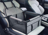 Light Gray Easy Install Dog Car Seat - Mesh Booster for Small Pets V888-ELOSUNG20479