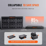 VEVOR Collapsible Storage Bins with Lids, 45L 3 Packs, Folding Plastic Stackable Utility Crates with V952-KZDSLCWXHS45CNF3XV0