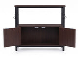 Artiss 20 Gallon Fish Tank Stand 3-Tier Aquarium Stand with Storage Cabinet and Open Shelf Walnut MET-FTS-26140-WN