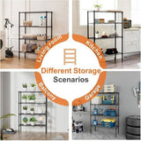 CARLA HOME 4-Tier Adjustable Metal Storage Shelves Wire Rack Organizer for Kitchen, Pantry, Bathroom LSB-36203