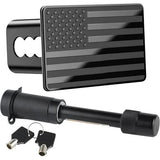 Tow Hitch Cover, Heavy American Flag Metal Trailer Hitch Cover for 2 Inch Receivers, Ideal for Truck V1188-CYX-J02-3875