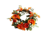 Hanging Wreath Exquisite Anti-deform Plastic Imitation Peony Flower Garland Pendant for Wedding-Dark V1263-JX-1026
