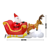 Santaco Christmas Inflatables Outdoor Santa Claus Reindeer Sleigh Lights Decor INFL1047