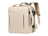Beige Expandable Travel Laptop Backpack with USB Charging Port - Waterproof Nylon Business Bag with V888-ELOSUNG45056