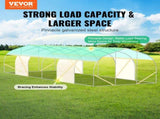 Walk-in Tunnel Greenhouse, 29.5x9.8x6.6 ft Hoop House Greenhouse Tunnel, Peaked Roof Plant Hot House V952-SDXWS30X10X7FTY13V0
