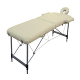 YES4HOMES 2 Fold Portable Aluminium Massage Table Massage Bed Beauty Therapy Beige V278-ALUM-FOLD2-60F-BE