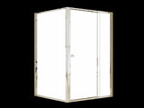Adjustable Semi Frameless Shower Screen 98-106cm x 89-92cm With Gold Hardware For Modern Bathrooms V63-958171