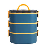 Lunch Box, Stackable 3 Layerss, Portable Large Capacity Leakproof Bento Box, Food V1369-AZ3-W-15303