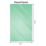 80x200cm Glass Shower Screen with Gold U-Brackets V63-922271