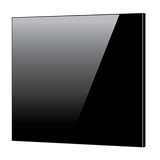 Toughened 90cm x 75cm Black Glass Kitchen Splashback V63-800207