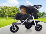 PaWz Pet Stroller Pram Dog Carrier Trailer ST1007-BK