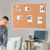 48"x36" Large Cork Board Wall-Mounted Bulletin Board with Pin Board Perfect for School, Home, V952-RMB48X36WLBKMTG00V0