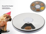 Automatic 6 Bowl Digital Timer-Controlled Pet Feeder - for Cats and Small Dogs, Wet or Dry Food V1192-AZ-W-3159