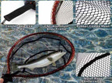 Fly Fishing Net with EVA Handle, Ice Landing Nets CNC Aluminum Alloy Frame, Rubber Coated Mesh Trout V1259-DP01-A-1464