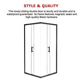 1000 x 800mm Sliding Door Nano Safety Glass Shower Screen By Della Francesca V63-829501