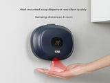 Dark Blue Wall-Mounted No-Drill Automatic Foam Soap Dispenser - Infrared Sensor for Bathroom, V888-ELOSUNG28280
