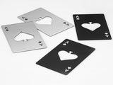 50Pcs Playing Card Bottle Opener Stainless Steel Portable Poker Card Bottle Opener for Kitchen Bar V1294-YM0901-3118240149811