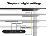 Artiss Standing Desk Frame Only Dual Motor Motorised Adjustable 125KG Load White HASD-B-M10-WH