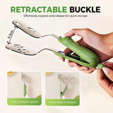 2 PCS Stainless Steel Grill Clamp, Upgrade Cooking Spatula Tongs with Non-Slip Grip, Heavy Duty V1258-DP02-F-46
